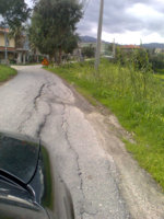 Strada dissestata tra Davoli e Satriano